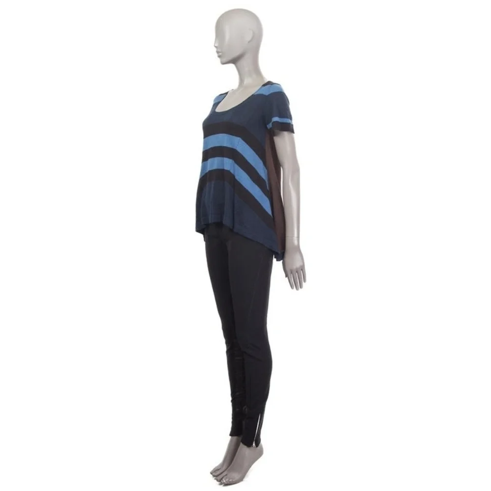 Louis Vuitton Blue and Black Striped Top